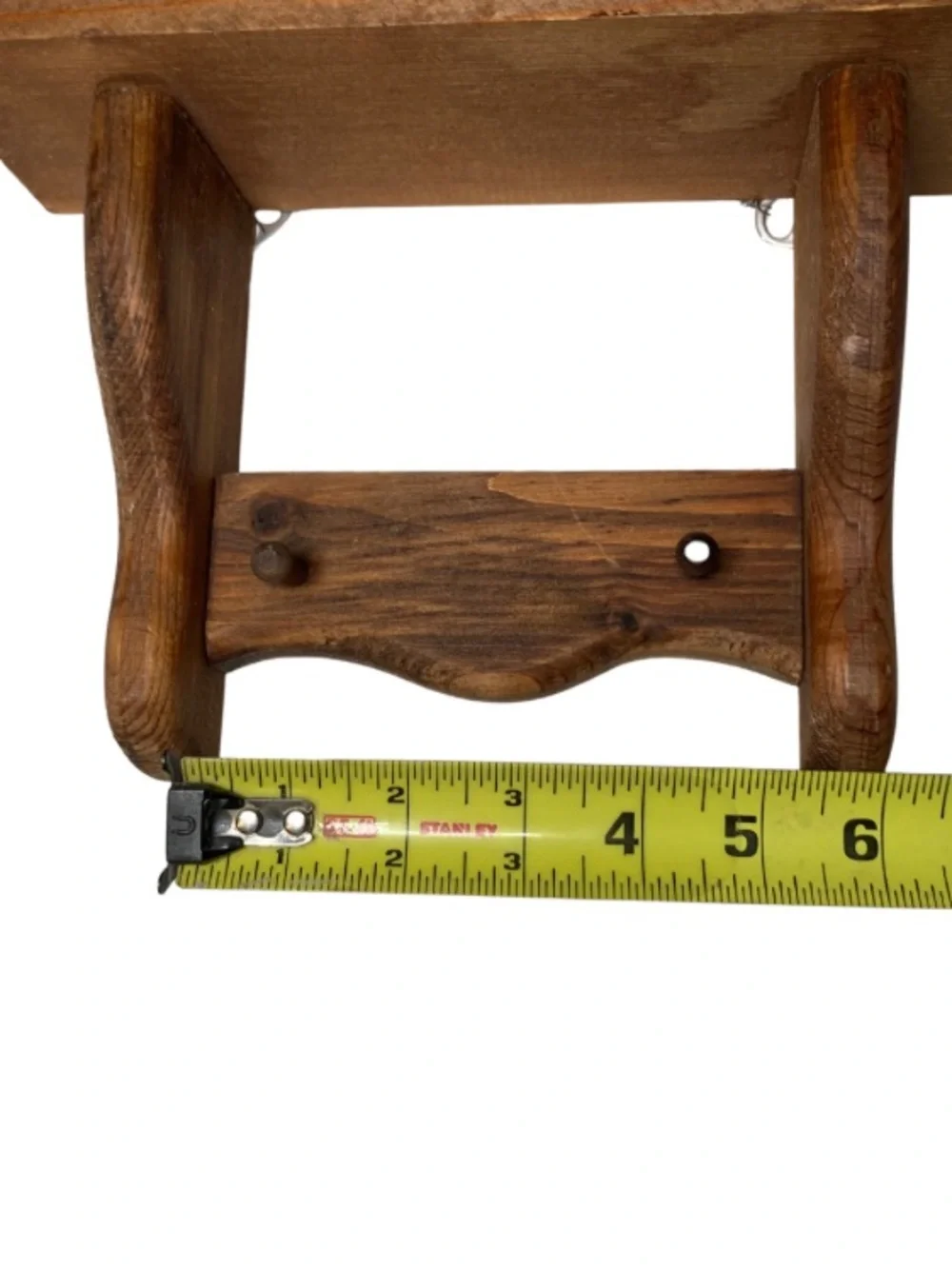 VTG Handmade Cottagecore Wooden Display Shelf – Small Rustic Home Decor Folk Art